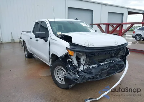 2024 Chevrolet Silverado 1500 2Wd Double Cab Standard Bed Wt из США, поврежденный, VIN 1GCRAAED1RZ136622